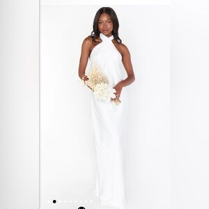 NWOT SHOW ME YOUR MUMU - Jasmine Halter Maxi Dress size medium color: ivory